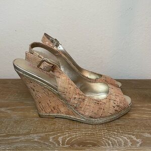Lilly Pulitzer Krisie Cork Wedge Sandal Womens size 9